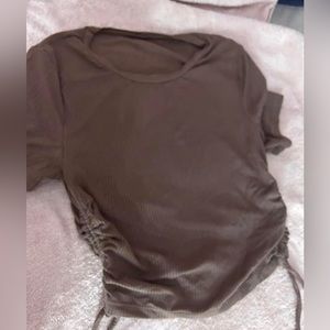Brown crop top